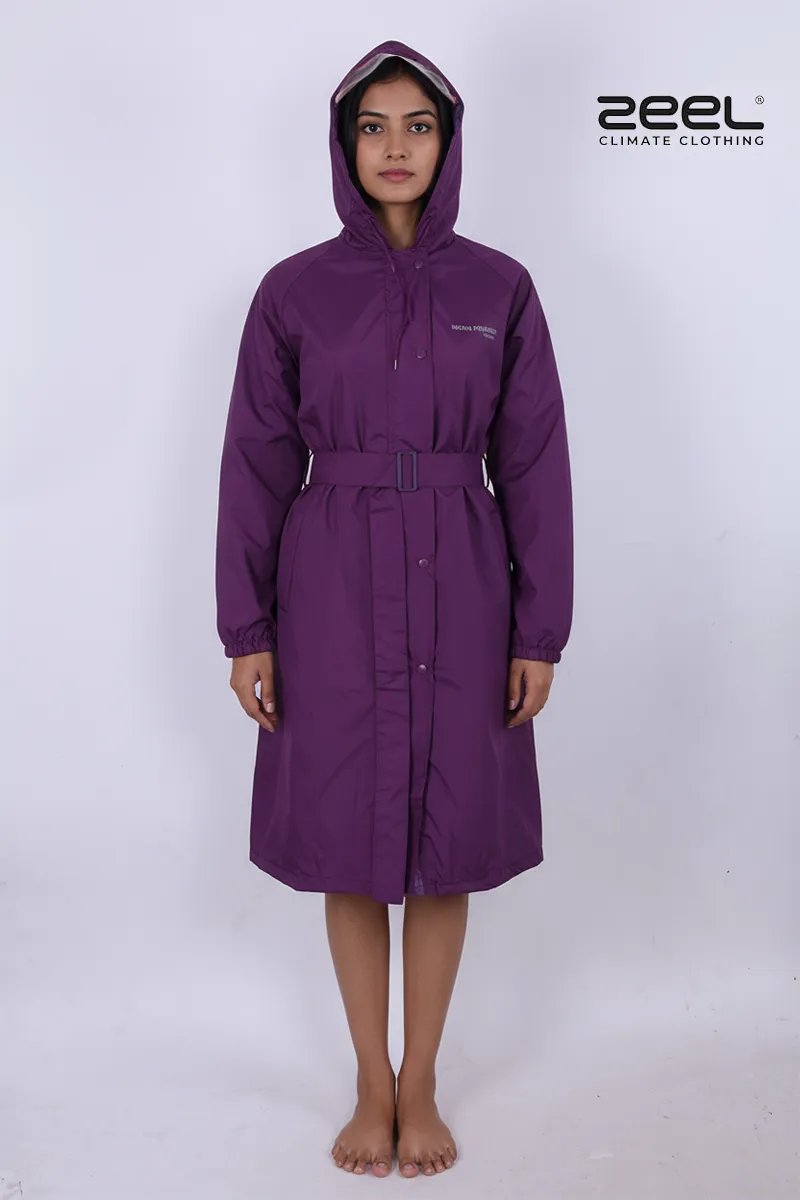 PVC Waterproof Reversible Raincoat for Women CLW00387PURXL