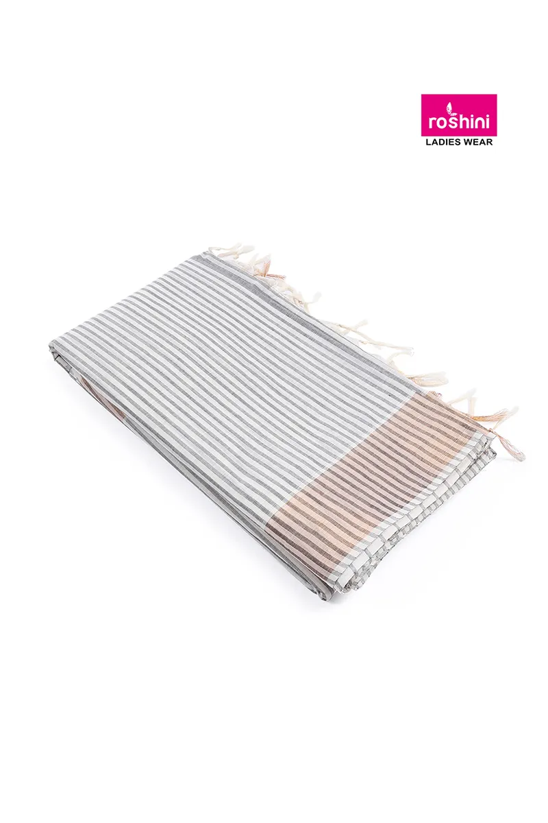 Tissue Woven Striped Saree for WomenCLW00417GRE2FRESIZ