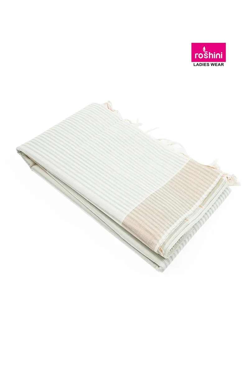 Tissue Woven Striped Saree for WomenCLW00417LIGGREFRESIZ