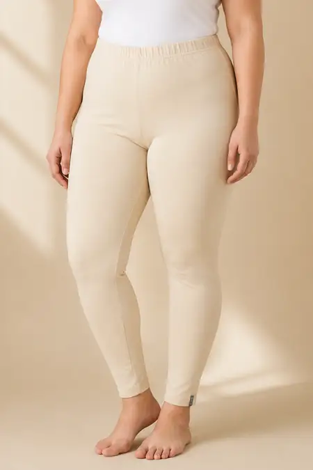 Cotton Lycra Stretchable Ankle Length Leggings for Women - Plus Size