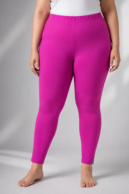 Cotton Lycra Stretchable Ankle Length Leggings for Women - Plus Size