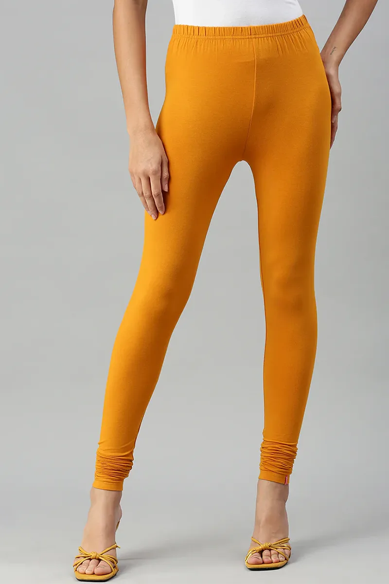 Cotton Lycra Stretchable Churidar Leggings for Women CLW00452MUSS