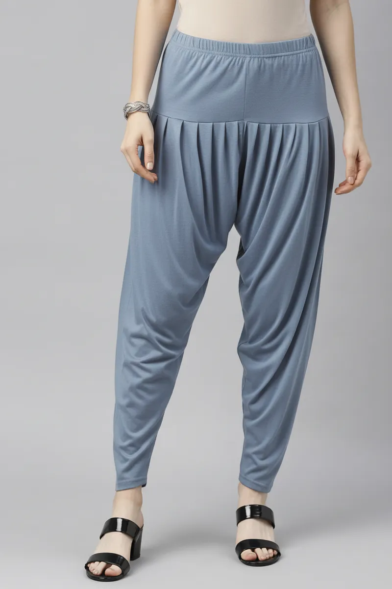 Cotton Blend Solid Patiala Pant for Women CLW00453GRE23XL