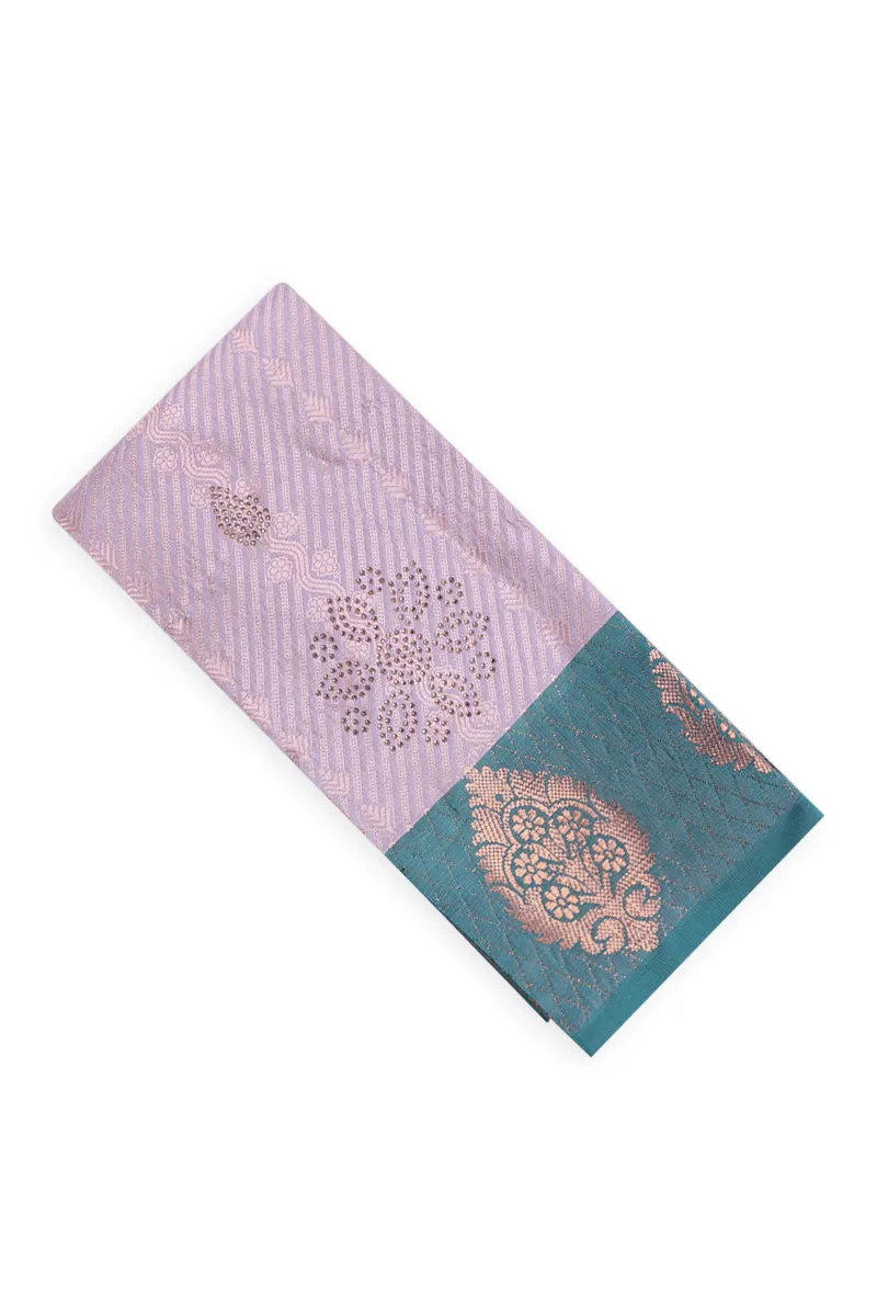 Semi Silk Woven Design Saree with Unstitched Blouse for Women CLW00482LAVFRESIZ