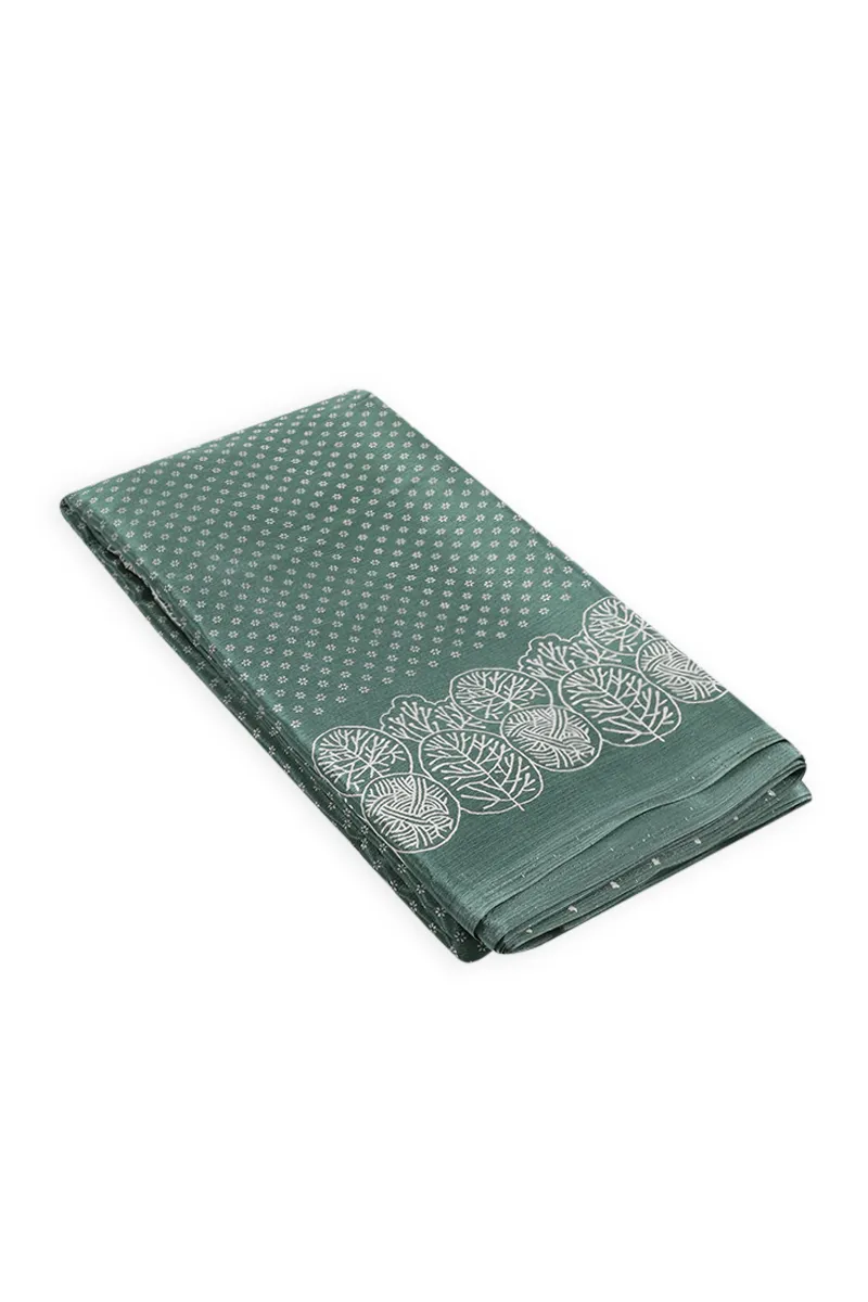 Synthetic Printed Saree with Unstitched Blouse for Women CLW00491GREFRESIZ