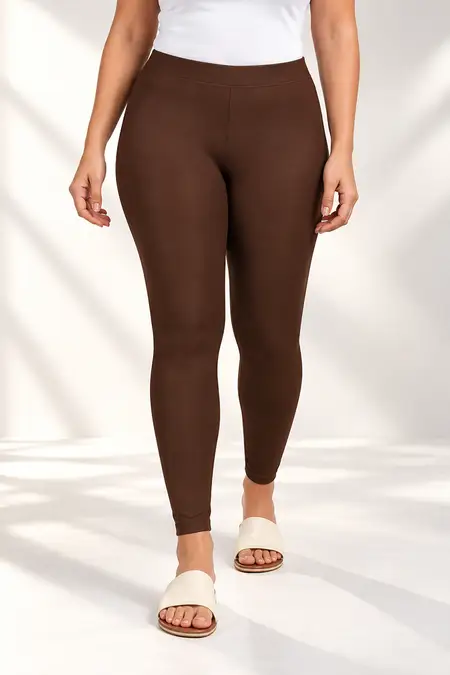 Cotton Stretchable Ankle Length Plus Size Leggings for Women - Plus Size