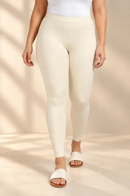 Cotton Stretchable Ankle Length Plus Size Leggings for Women - Plus Size