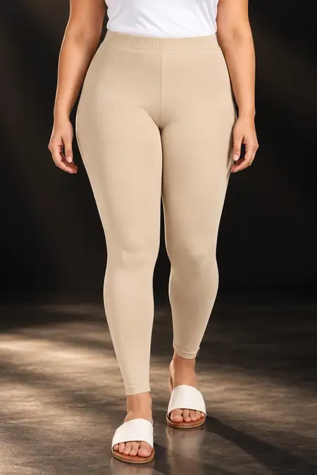 Cotton Stretchable Ankle Length Plus Size Leggings for Women - Plus Size CLW00521SKI6XL