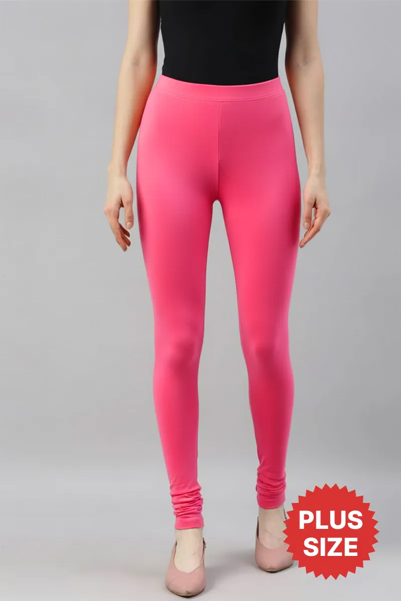 Cotton Stretchable Churidar Leggings for Women CLW00522PIN3XL