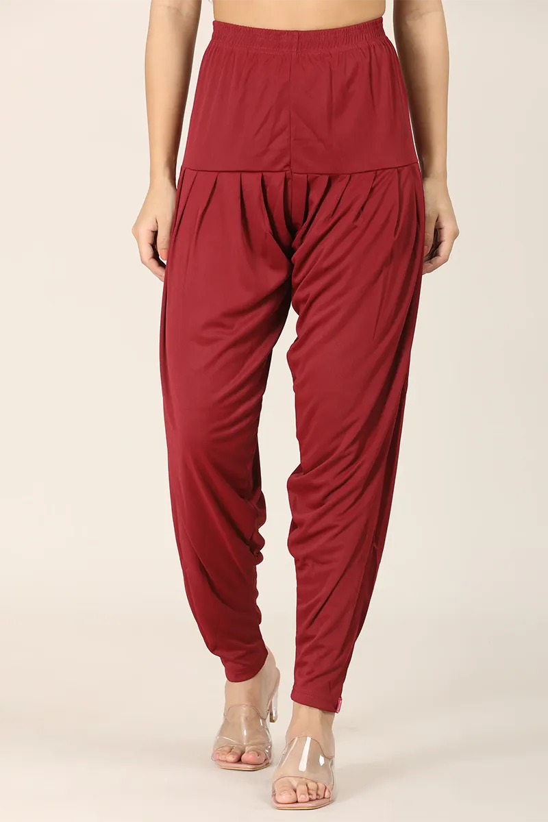 Cotton Solid Patiala Pant for Women CLW00526MARL