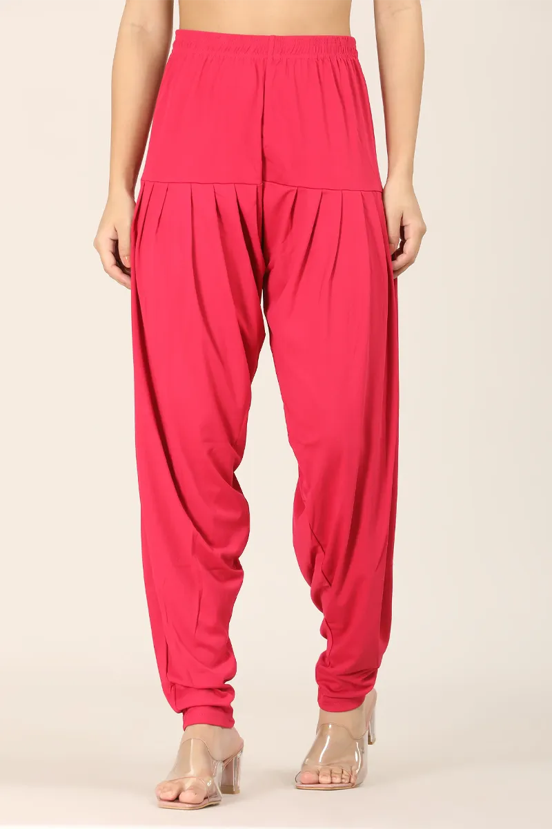 Cotton Solid Patiala Pant for Women CLW00526PINL