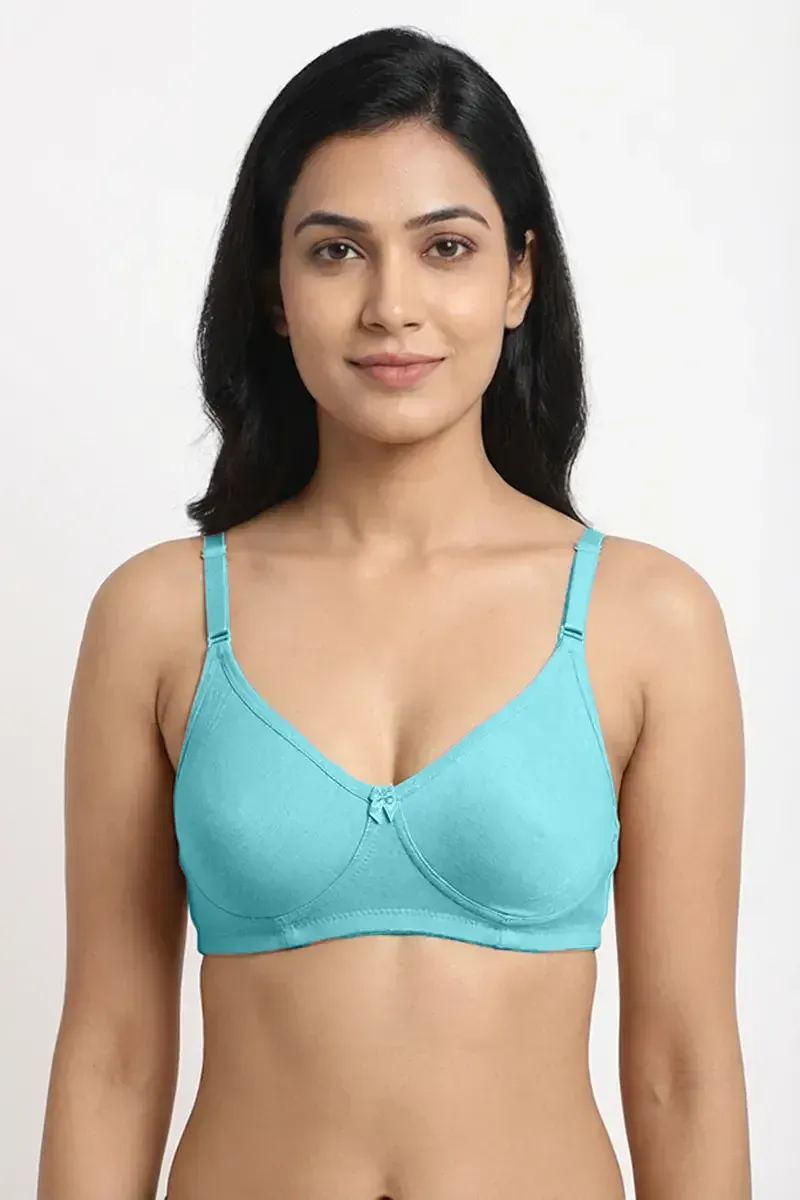 Nysini Cotton Solid Encircled Full Coverage Non- Padded Bra for Women CLW00597MIN44C
