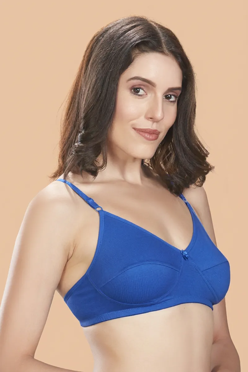 Poomex Cotton Non Padded Bra for Women CLW00613BLU30B