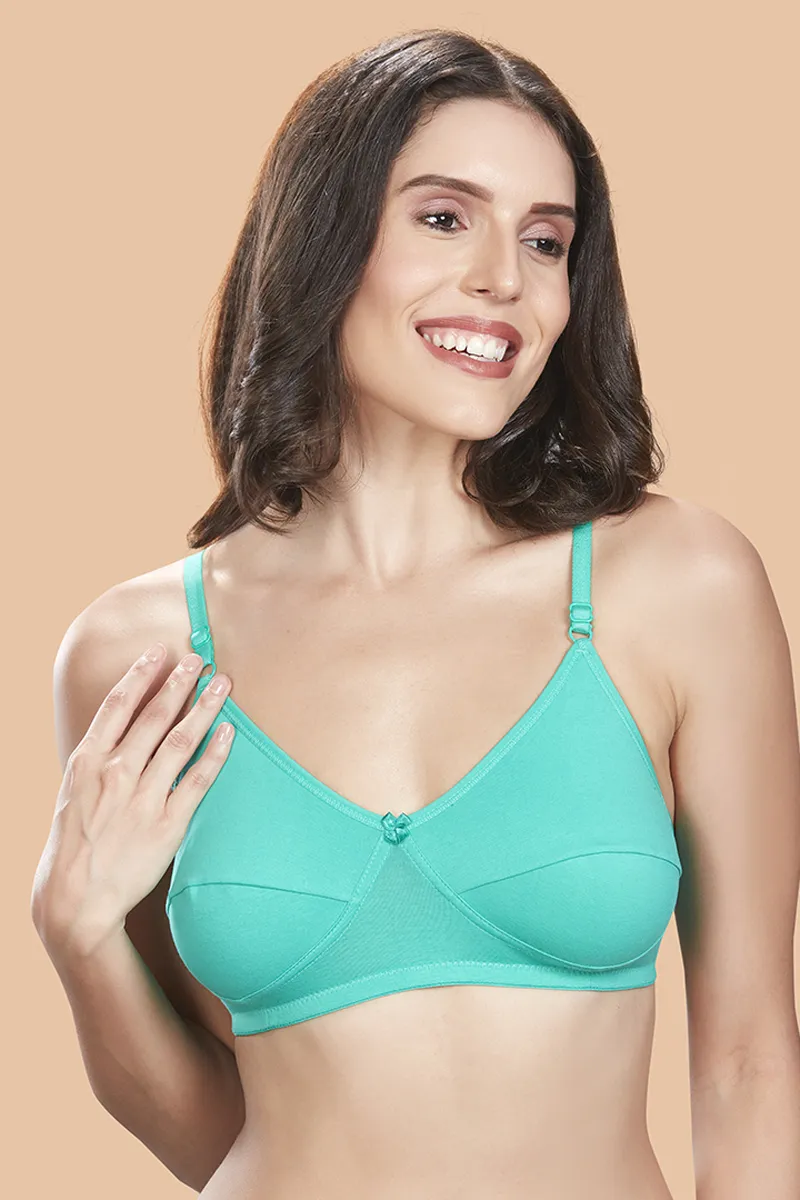 Poomex Cotton Non Padded Bra for Women CLW00613GRE36B