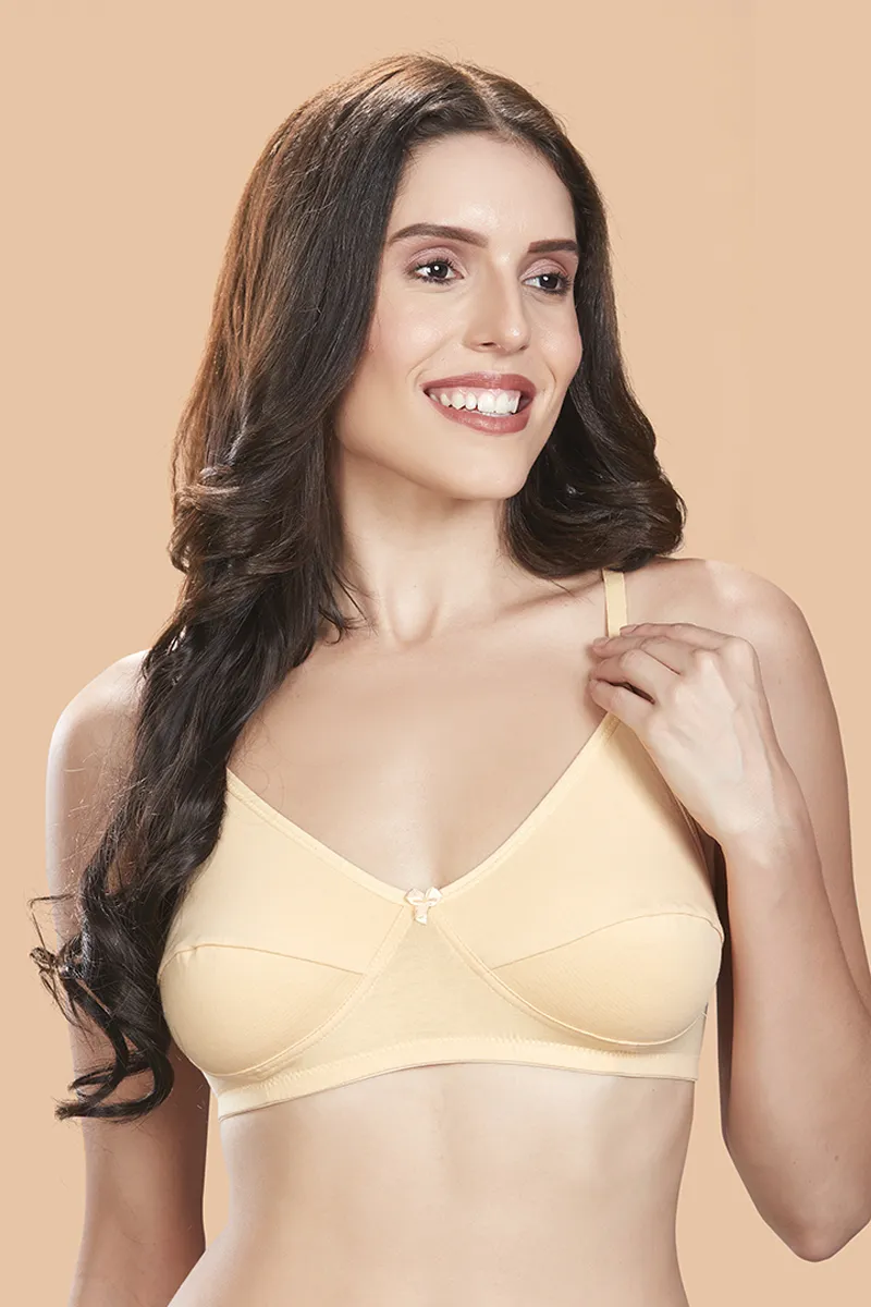 Poomex Cotton Non Padded Bra for Women CLW00613SAN34B