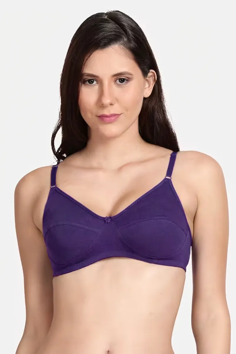 Poomex Cotton Non Padded Bra for Women CLW00614PUR34B
