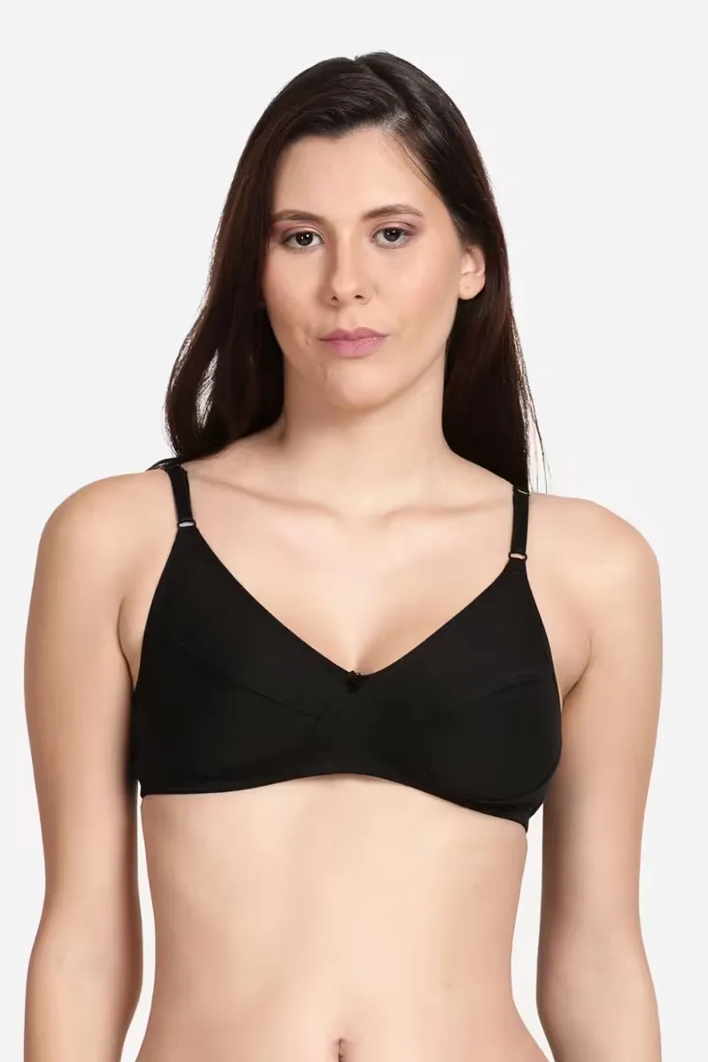 Cotton Non Padded Bra for Women CLW00615BLA100