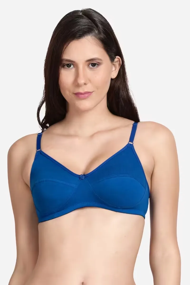 Cotton Non Padded Bra for Women CLW00615BLU100