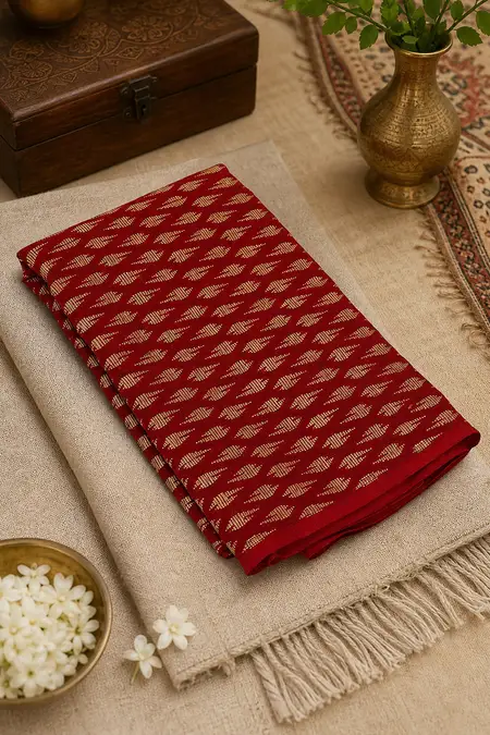 Cotton Self Design Unstitched Blouse Material for Women
