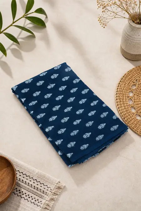 Cotton Self Design Unstitched Blouse Material for Women CLW00875TEAONESIZ