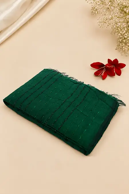 Synthetic Sequinned Saree with Unstitched Blouse for Women