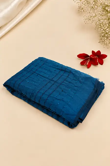 Synthetic Sequinned Saree with Unstitched Blouse for Women