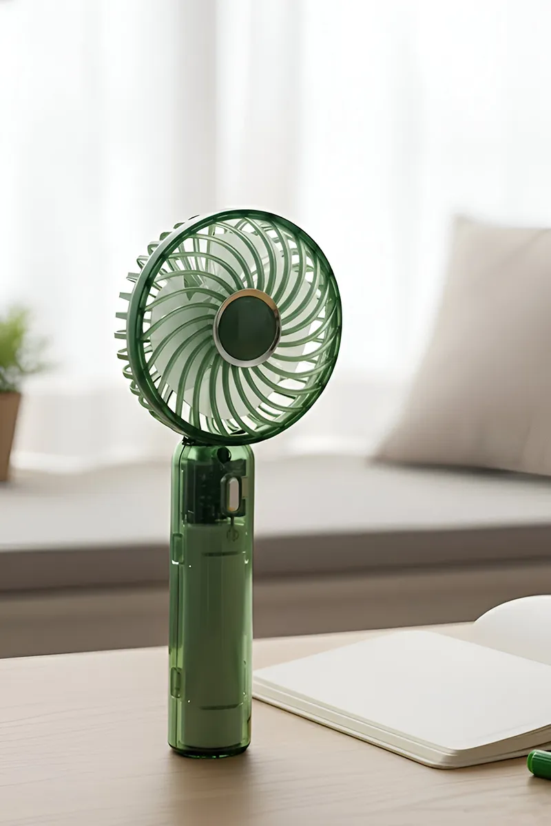 Rechargeable Portable Mini Handheld Fan (Green)