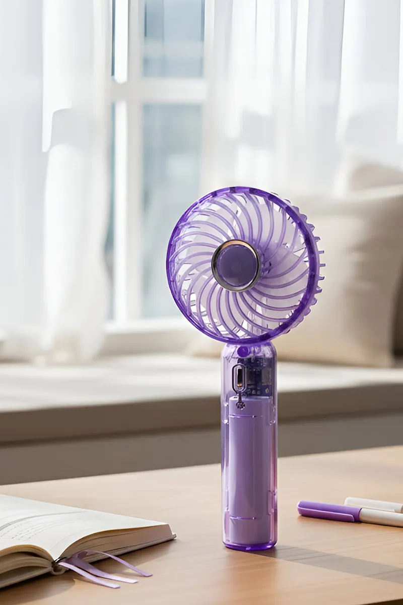 Rechargeable Portable Mini Handheld Fan (Purple)