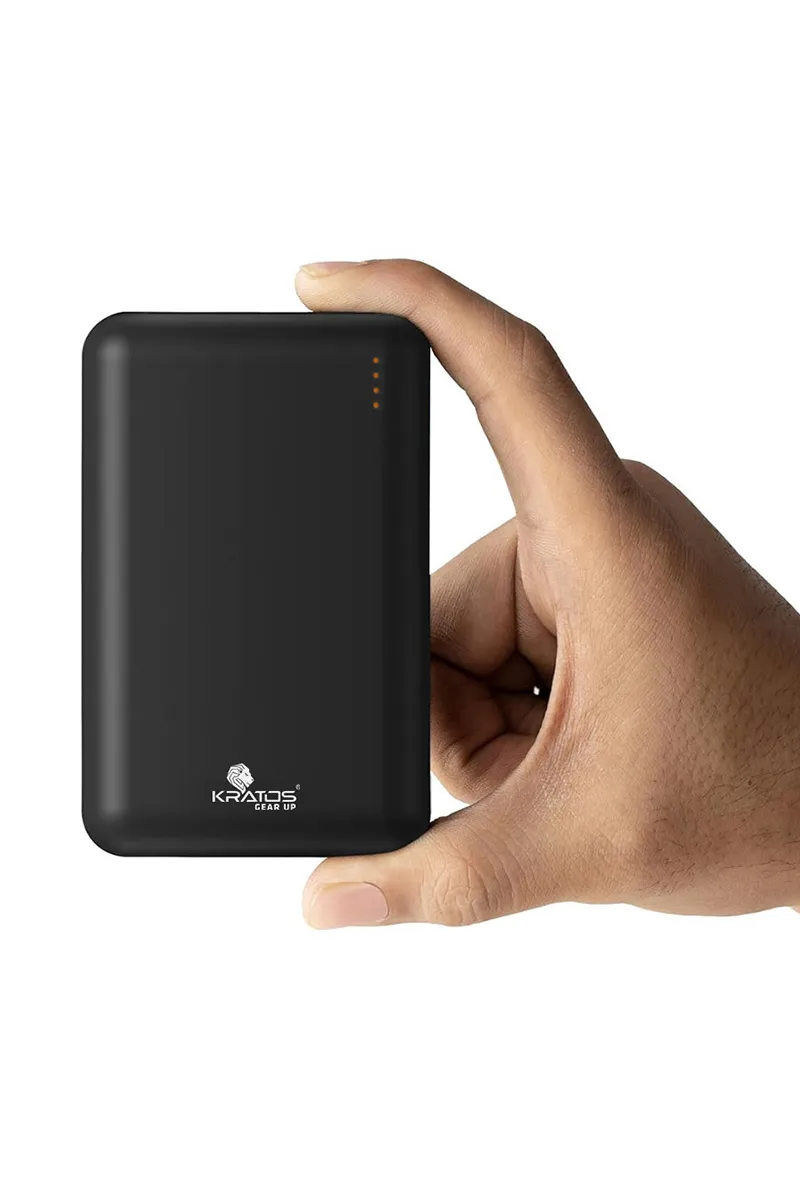 Kratos PB07 10000mAh 22.5 W Power Bank with BIS Certified, Ultra Slim (Black)
