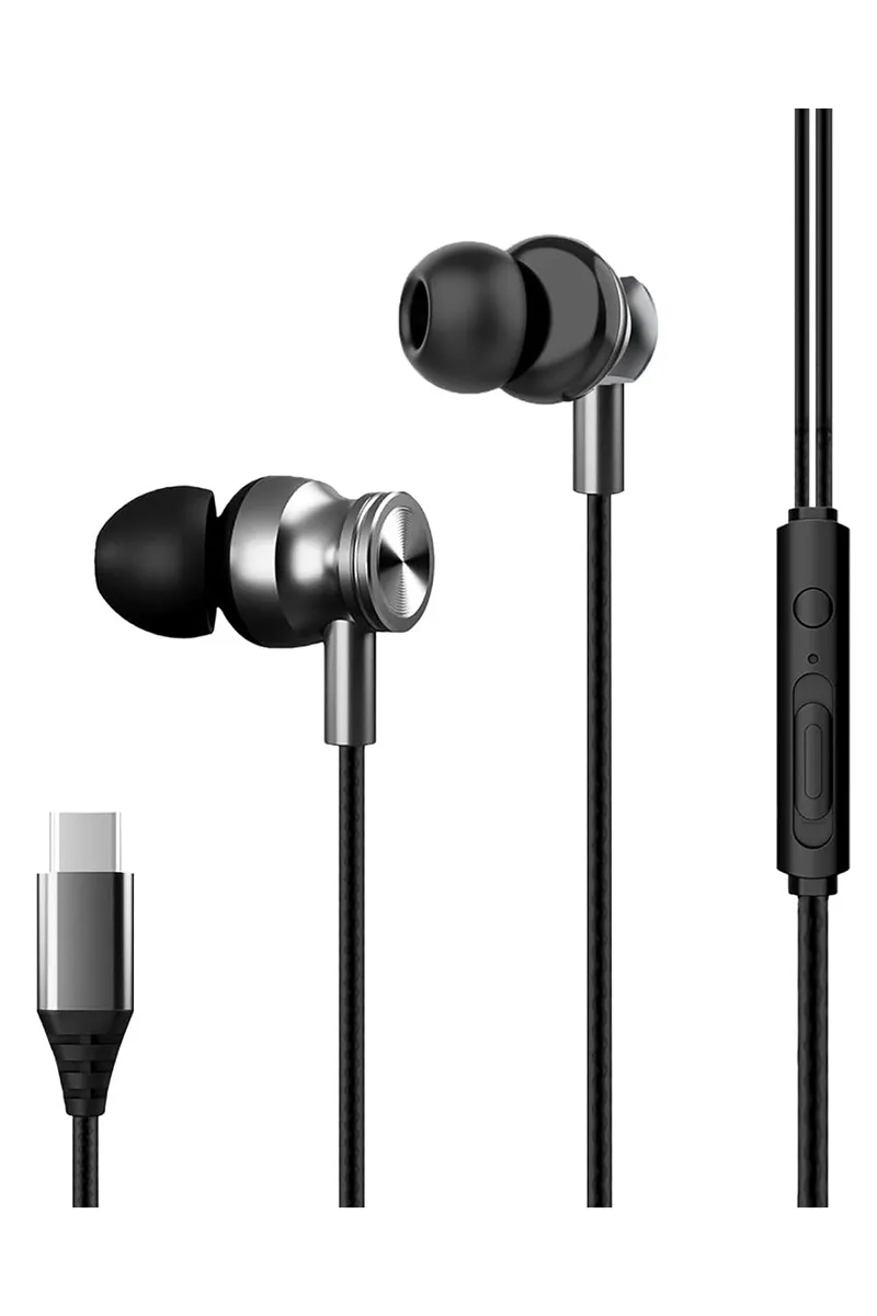 Kratos Thump Plus Type-C In Ear Wired Earphone with Inline Control, IPX5, Comfort Fit (Black)