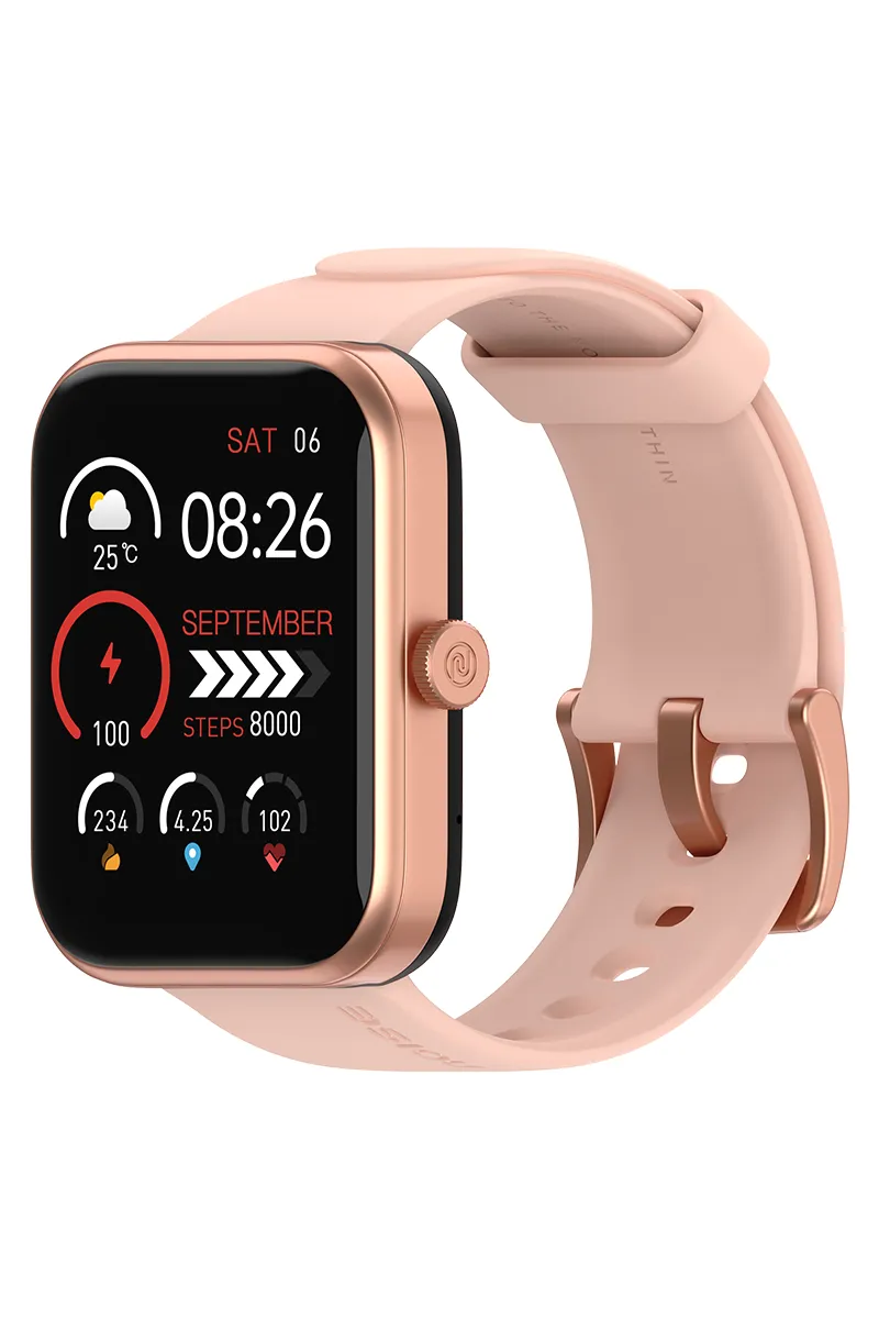 Noise Pulse Grand 3 1.85" Smartwatch with Smart DND, True Sync, 100+ Sports Modes, Health Suite (Rose Pink)