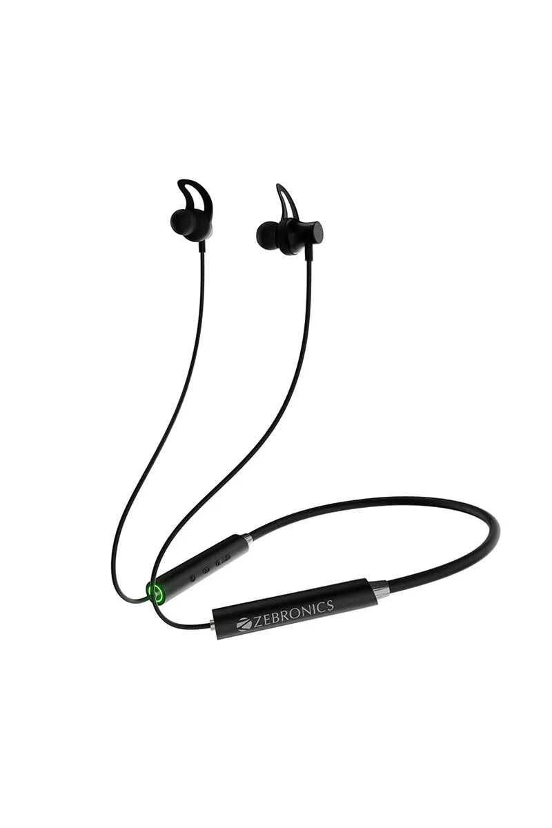 Zebronics Yoga 9 Wireless Bluetooth In Ear Neckband with ENC, Gaming Mode, Voice Asst, Splash Proof (Black)