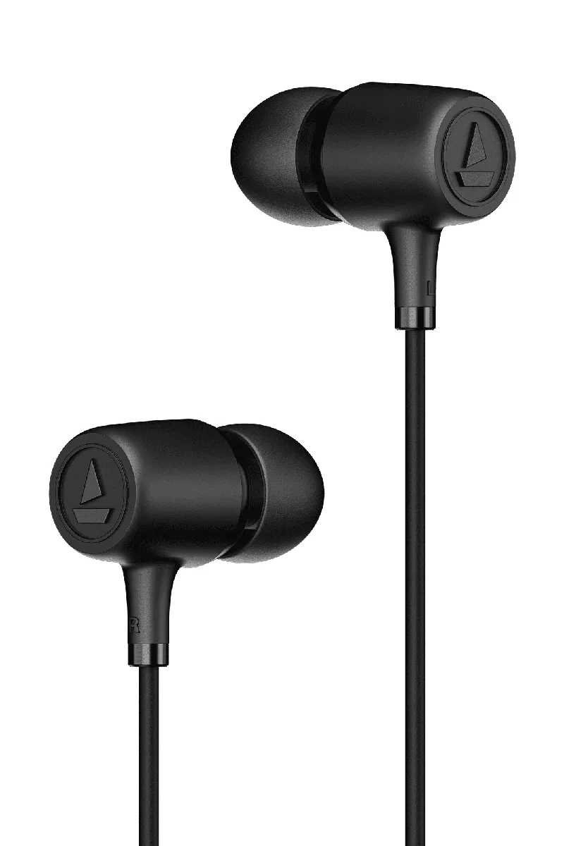 boAt BassHeads 85 3.5mm In Ear Wired Earphone with Voice Assistant, Snug Fit (Bold Black)