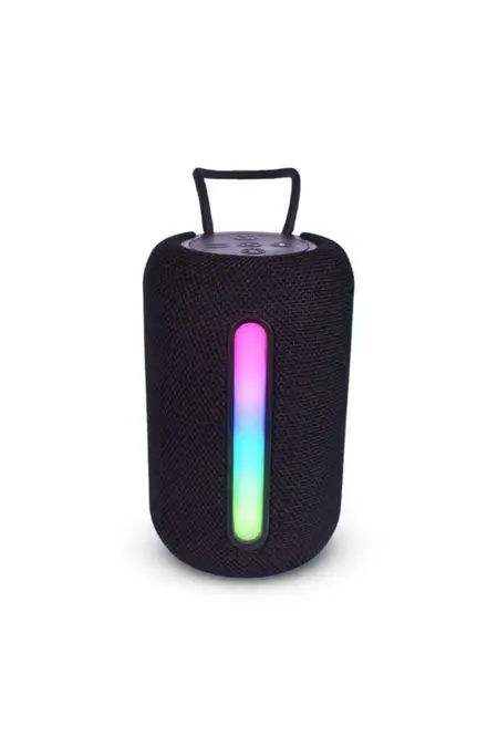 Pebble Pod 6W Bluetooth Speaker with HD Sound, RGB LED Light, Multiple Connectivity (Black)