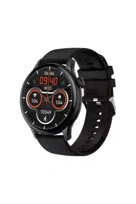 Pebble Polar Max 1.50" Smartwatch with True HD Display, Bluetooth Calling, Voice Assistant (Black)
