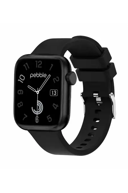 Pebble Moments 1.83" Smartwatch with True HD Display, BT Calling (Black)