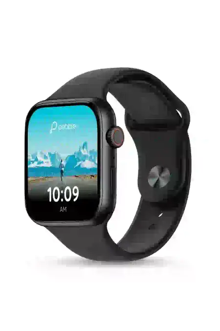 Pebble Active+ 1.96" Smartwatch with BT Calling, Sweat & Splash Proof, Multiple Sports Modes (Black)
