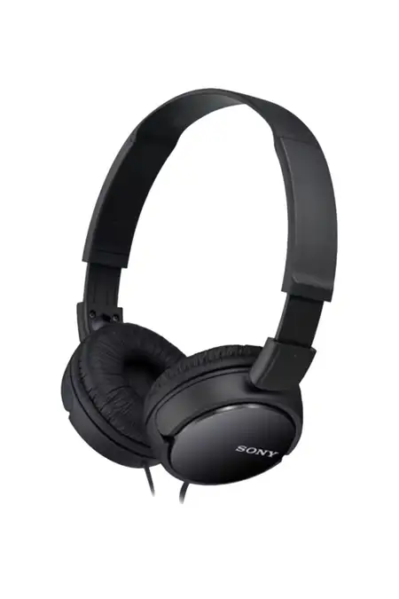 Sony MDR-ZX110AP 3.5mm On Ear Wired Headphone with Padded Earcups, Multi Function Button (Black)