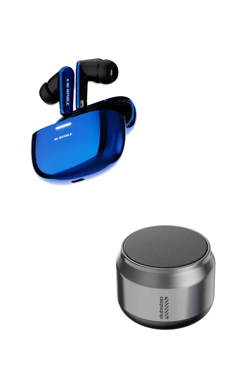 Nu Republic Epic X4 TWS and Dubstep Pop 600 Bluetooth Speaker - Combo of 2