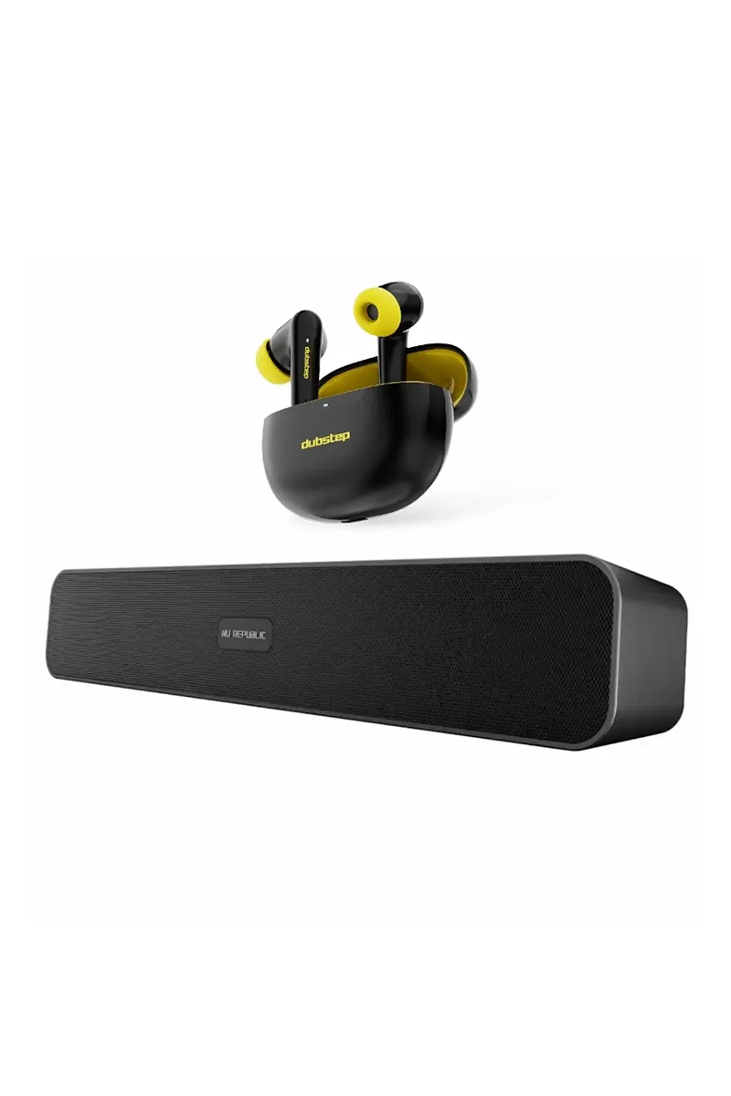 Nu Republic Sound Bar 20 Bluetooth Soundbar and Dubstep Buzz X5 TWS - Combo of 2