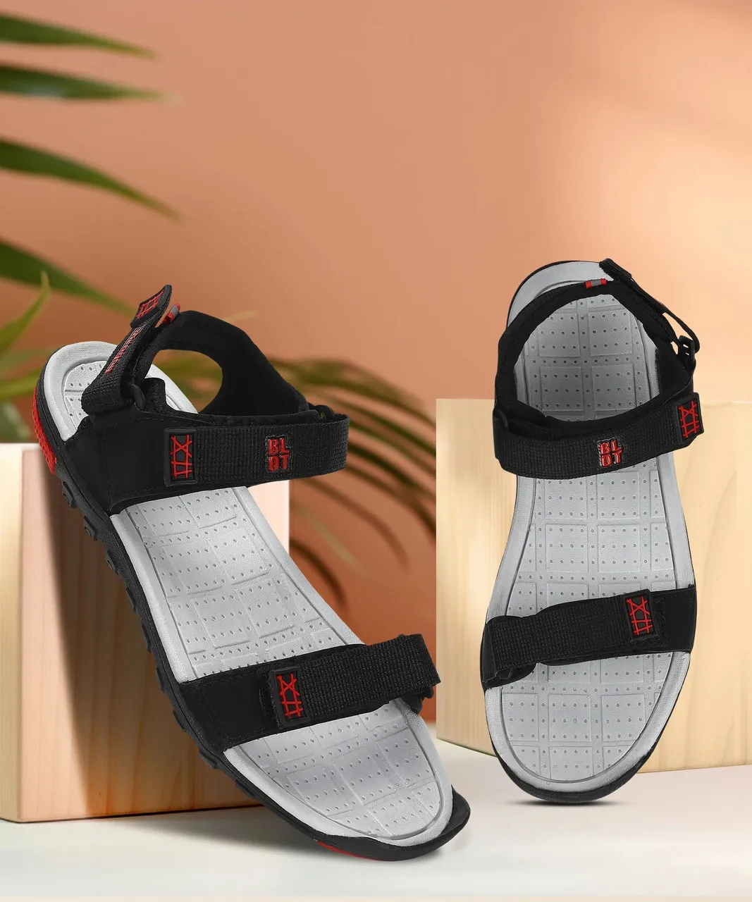 K1407G Men's Velcro Sandals FMSA0001BLARED9