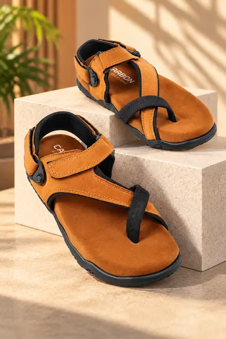 Men's Toe-Loop Casual Sandals with Adjustable Buckle