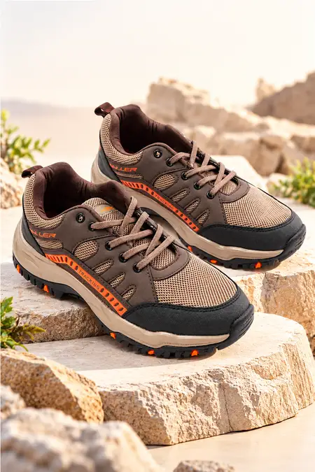 Men's Breathable Lace-Up Running Shoes