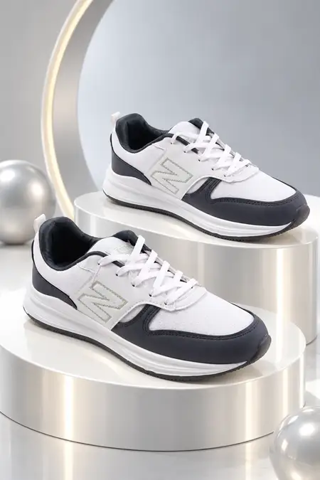 Men's Breathable Mesh Lace-Up Running Shoes