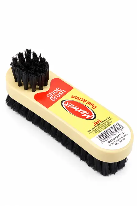 2-in-1 Shoe Polishing Brush for Cleaning & Buffing
