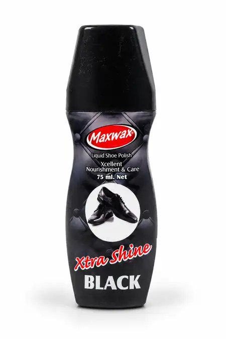 Black Liquid Shoe Polish for Leather Shoes & Boots - 75ml