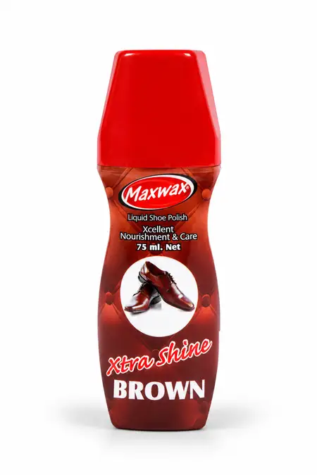 Brown Liquid Shoe Polish for Leather Shoes & Boots - 75ml