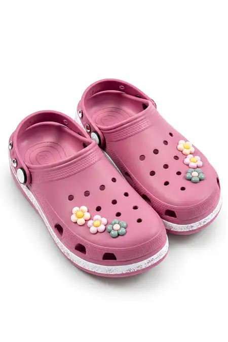 Floral Charm Clogs for Women