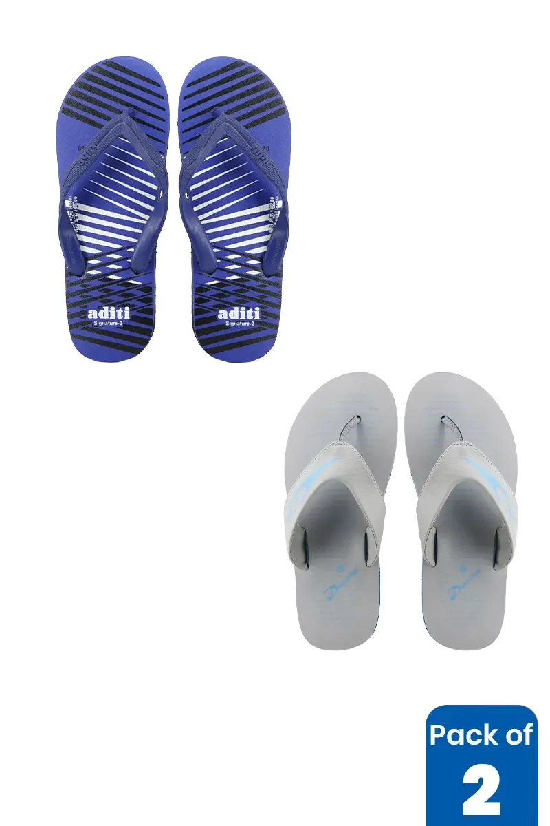 Men's Flip Flops Combo - Pack of 2 FWCOMBO025MUL9