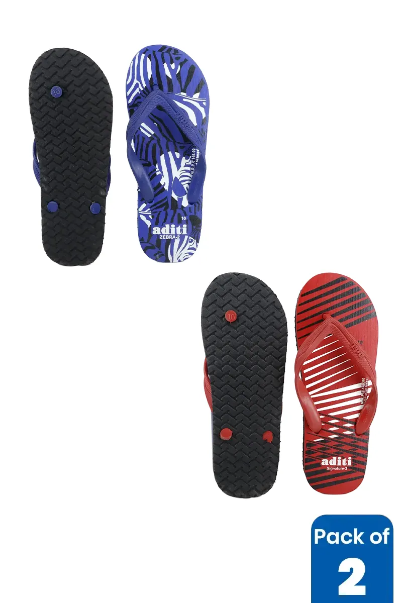 Men's Flip Flops Combo - Pack of 2